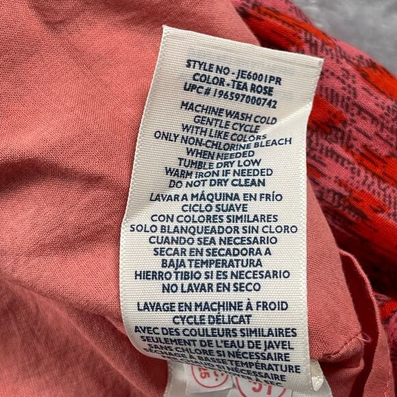 Joie Dress Womens Large Red Tea Rose Floral Relaxed Fit Sleeveless V-neck Casual - Picture 6 of 16